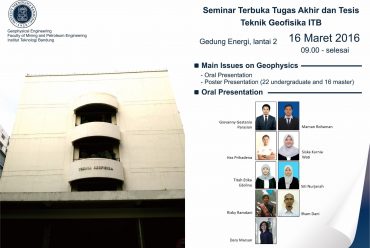 Seminar Terbuka Tugas Akhir dan Tesis Teknik Geofisika ITB