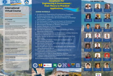 International Virtual Course “Geophysics for Engineering & Environment: from theory to practical application”